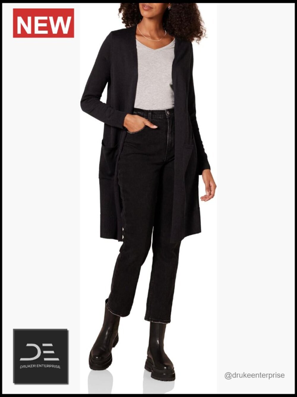 Women's Lightweight Open-Front Long-Sleeve Cardigan Sweater